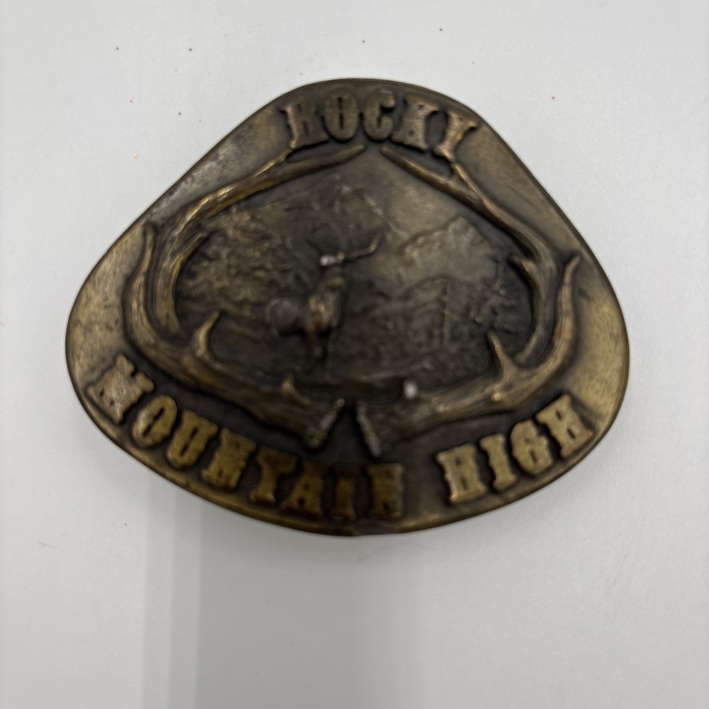 Rocky Mountain High Belt Buckle‎ Indian MetalCraft